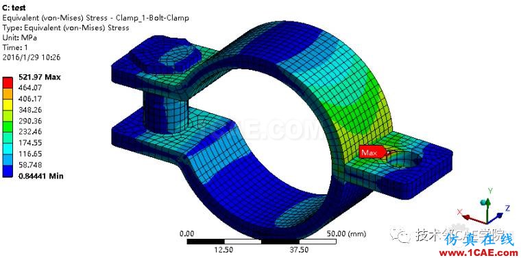【干貨】ANSYS workbench接觸問題案例——卡箍連接ansys培訓課程圖片17