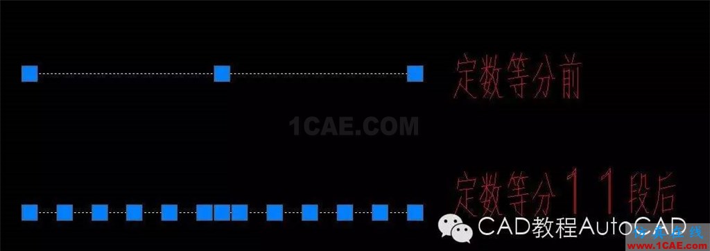 【AutoCAD教程】定數(shù)等分或定距等分后怎么顯示出來等分點?AutoCAD技術圖片2