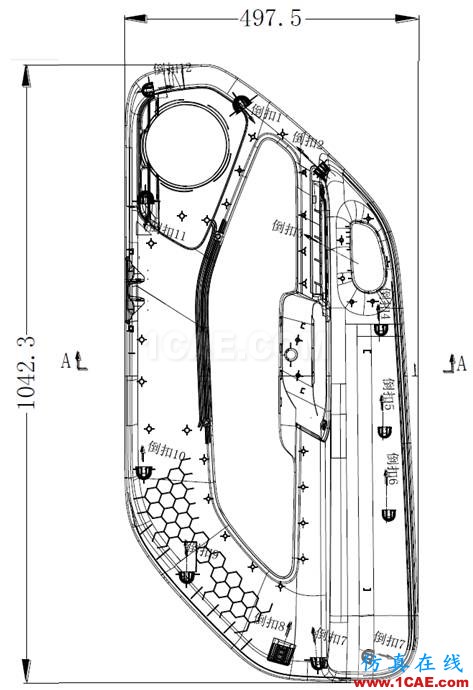 模具設計經典案例：汽車門板下本體模具的設計機械設計圖例圖片2