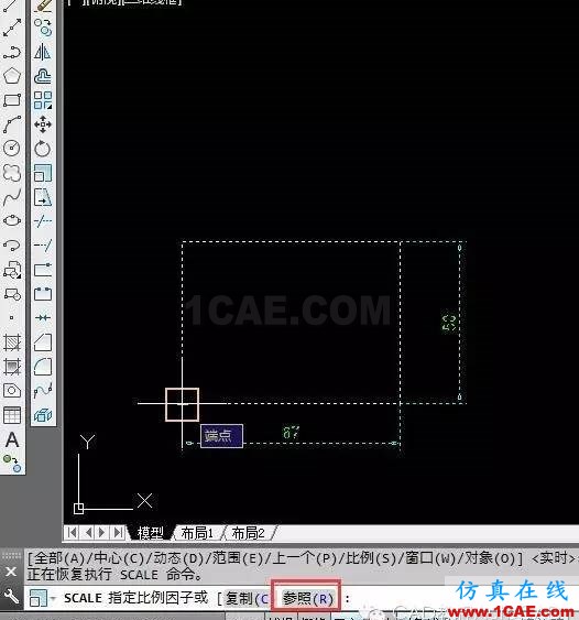 不計算縮放的比例因子如何根據最終的長度直接縮放？【AutoCAD教程】AutoCAD技術圖片4